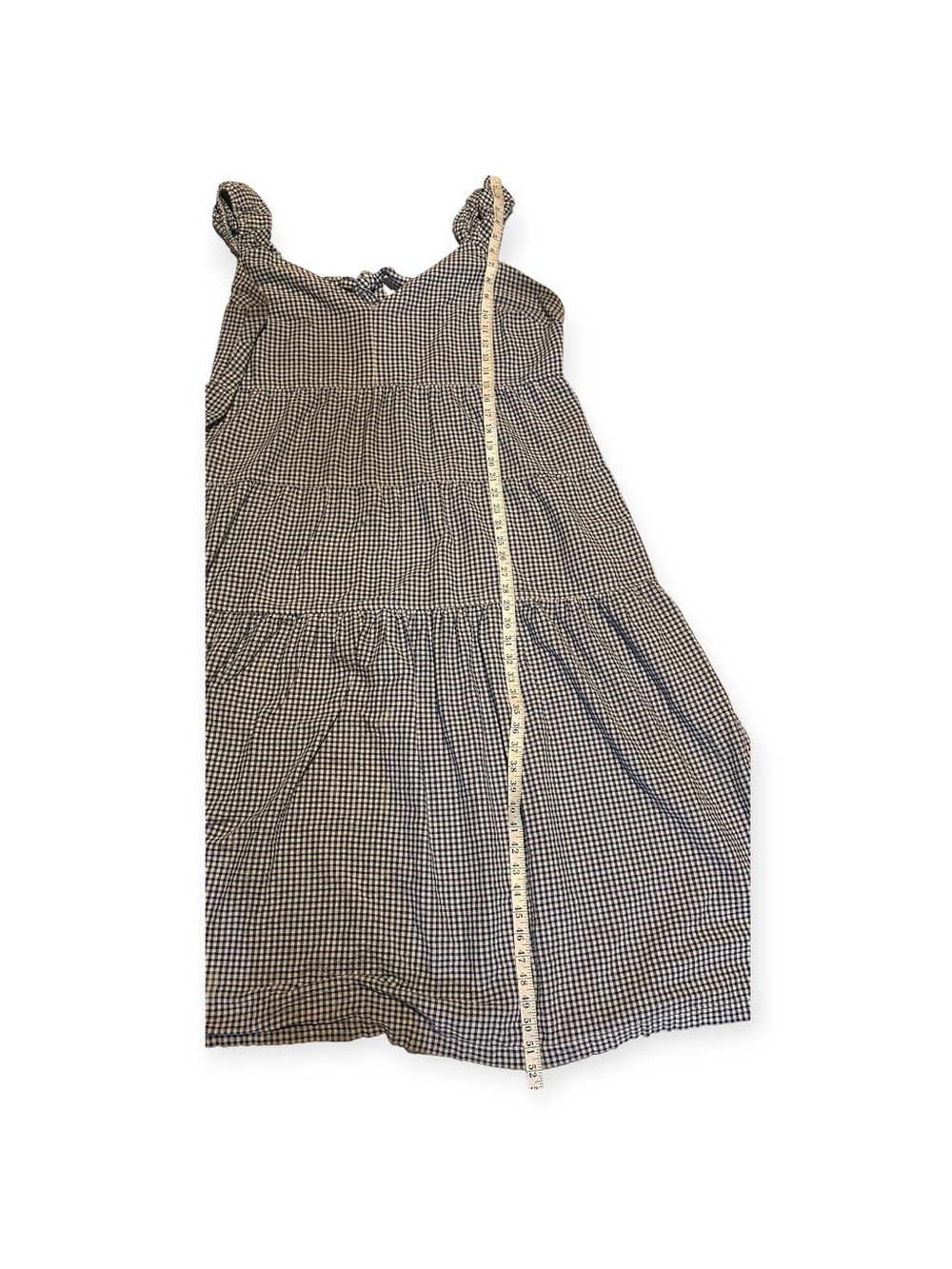 Old Navy XXL Blue Gingham Square-Neck Tiered Midi Dress - Picture 9 of 12